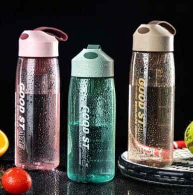 

480-550ml Water Bottle Portable Travel Bottles Sports Fitness Cup Summer Cold Water with Time Scale