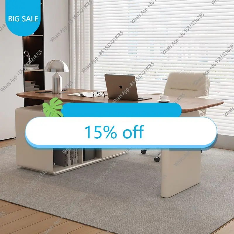 XS Solid Wood Small Apartment Modern High-end Home Study Computer Desk Designer Model