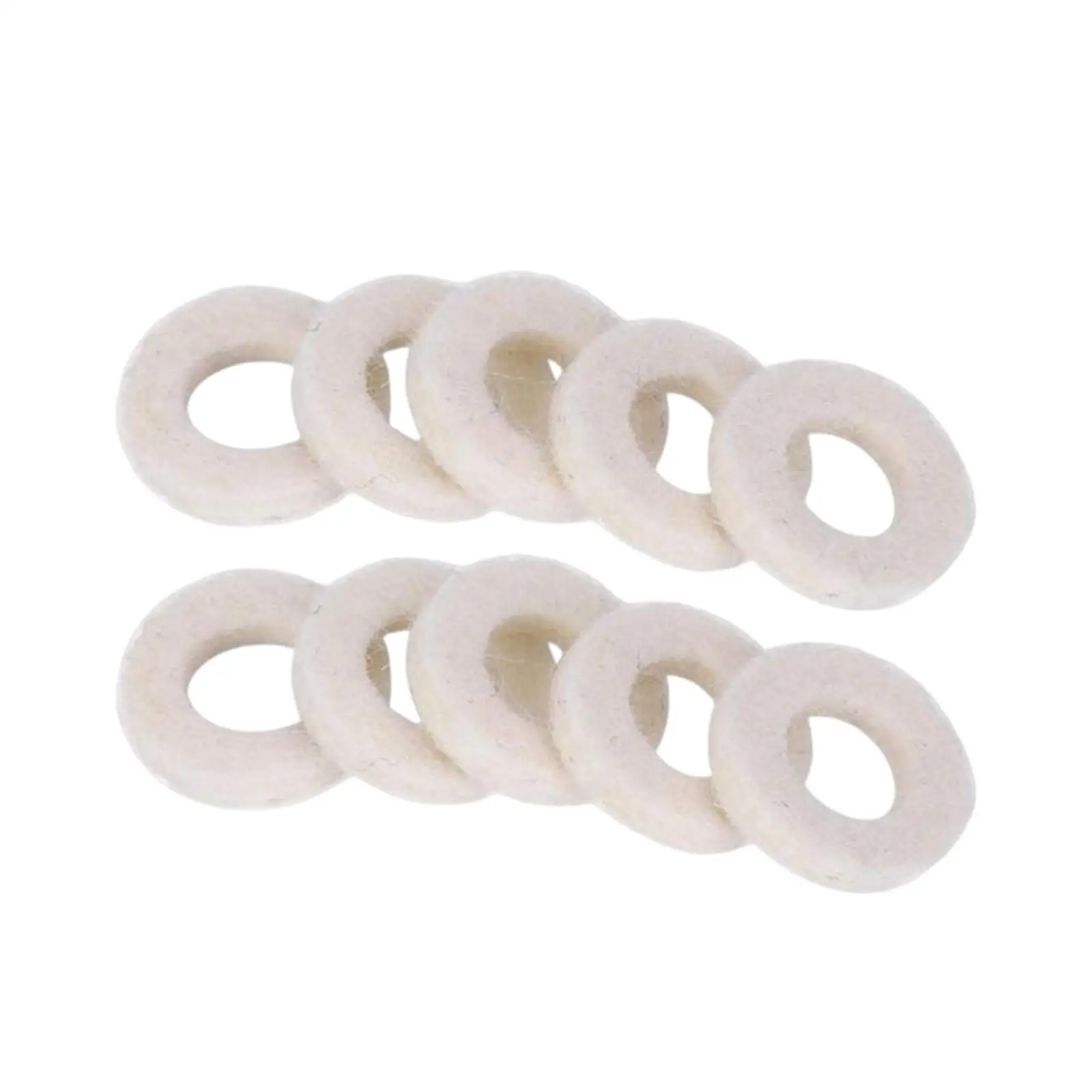 10x Felt Washer Pad Fittings Repair Tool Durable Universal Replacement Part Set Lightweight for Trumpet Trombone Cornet