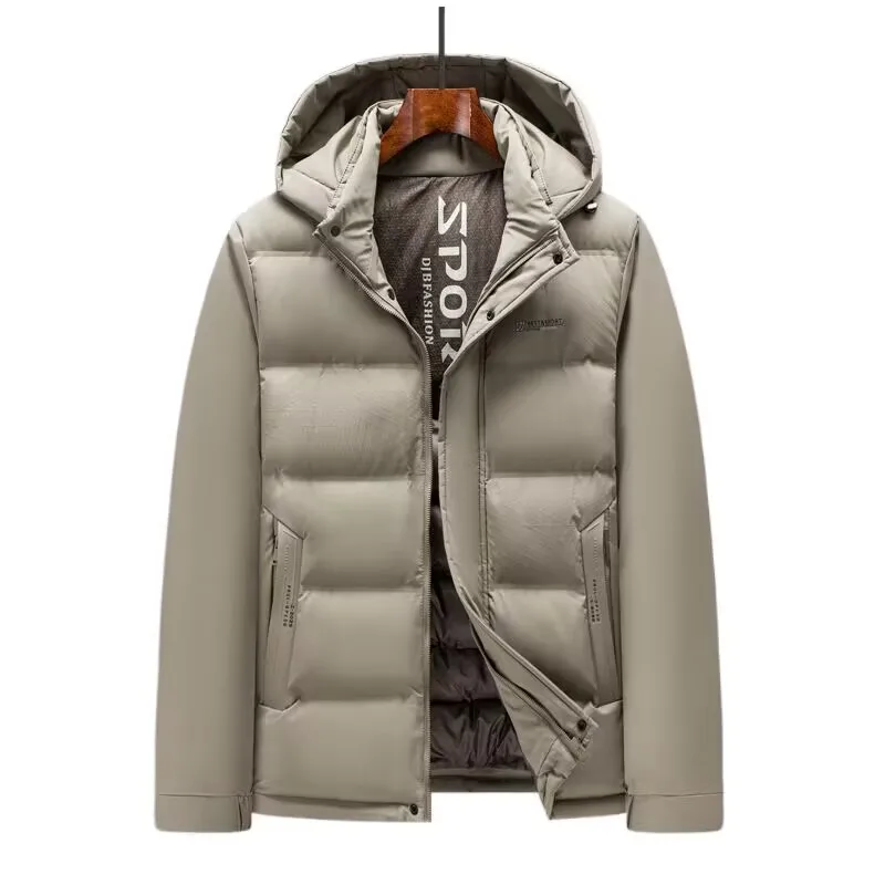 

Mens Warm Winter Jacket 2025 New Thick Soft Down Coat For Dad Hooded Padded Parka With Windproof Cold Weather Protection