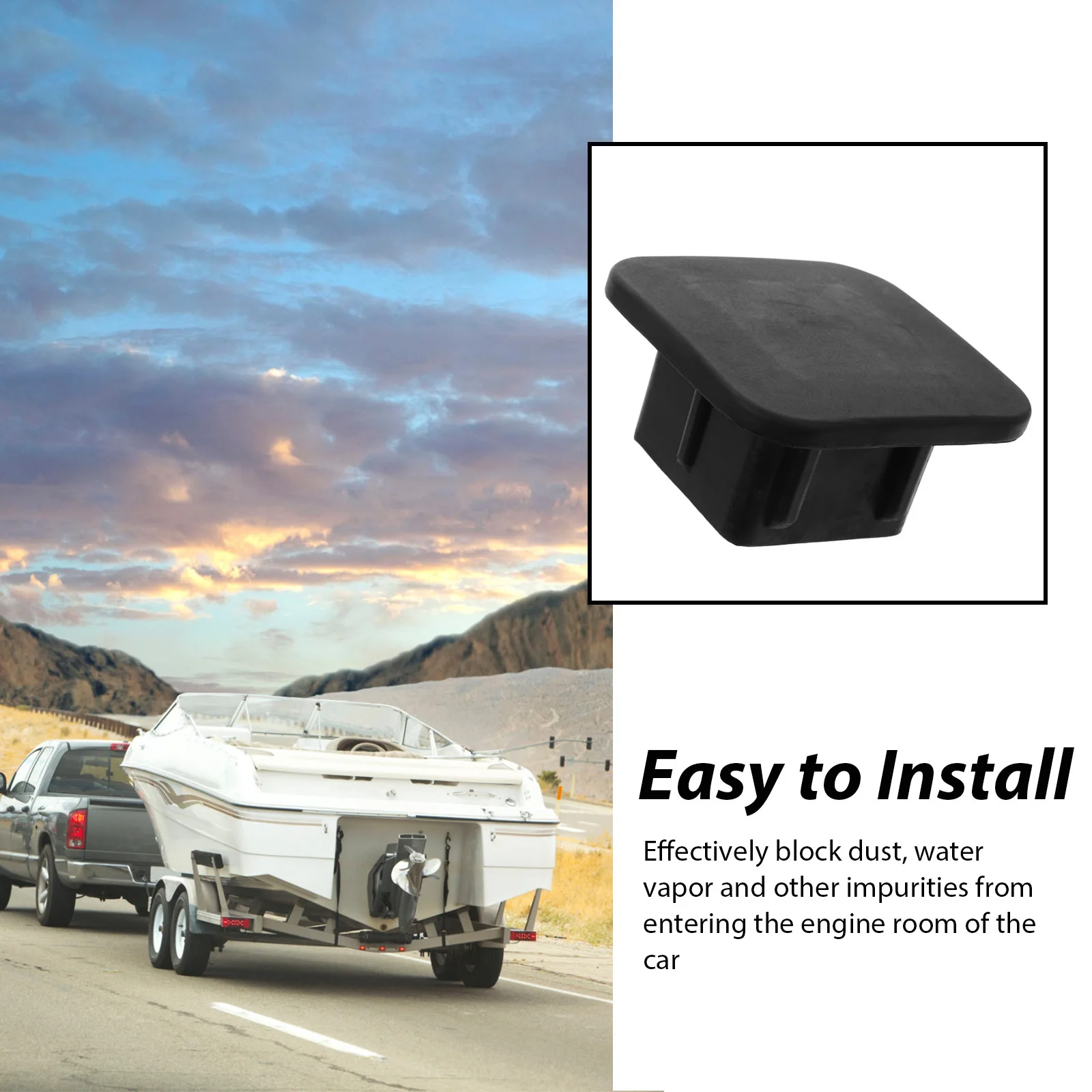 

SOLUSTRE Trailer Hitch Cover 2inch Car Tow Protector Exterior Vehicle Accessory