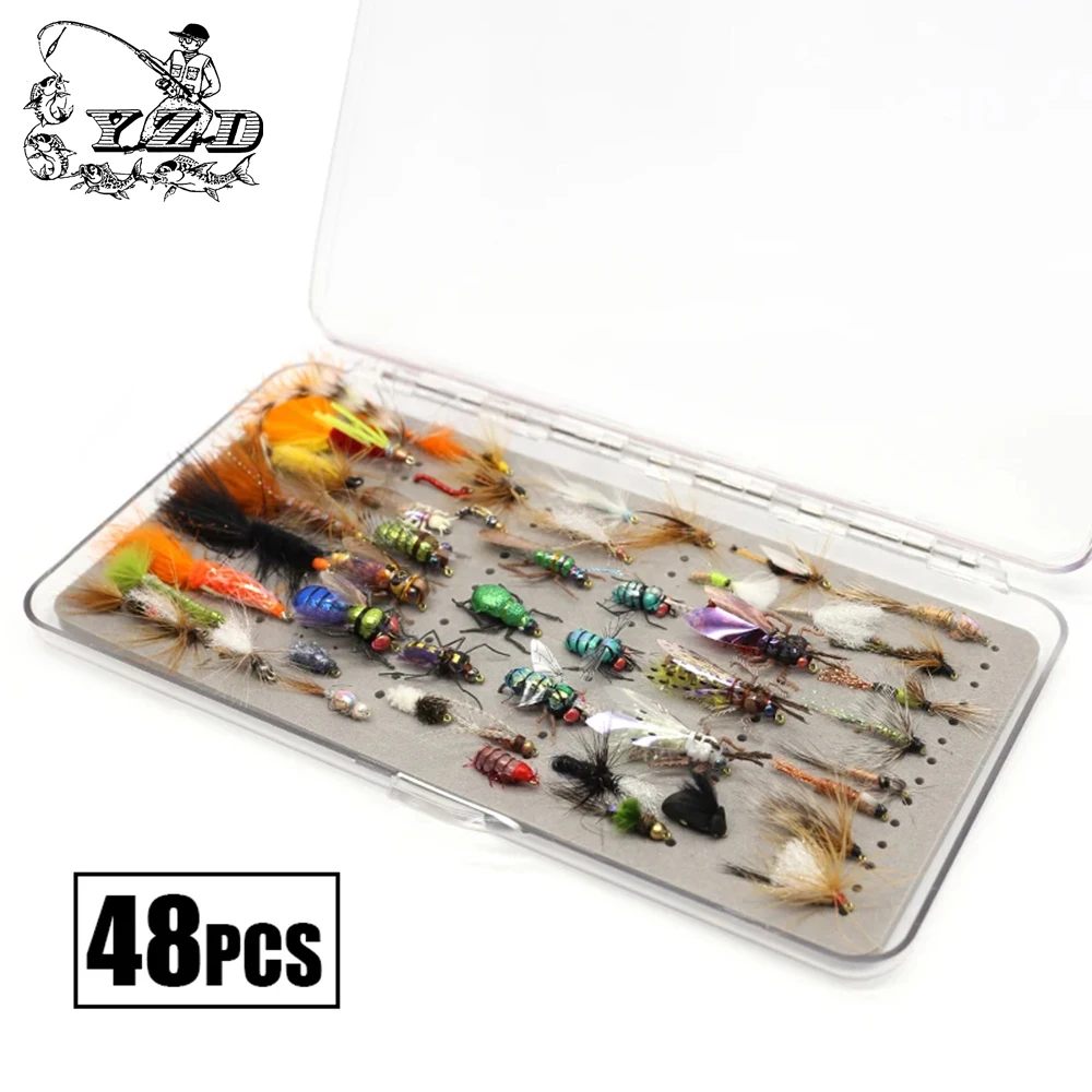 

Dry and wet fly fishing bait sets are suitable for sea bass and trout, advanced fly fishing sets, fishing accessories, various