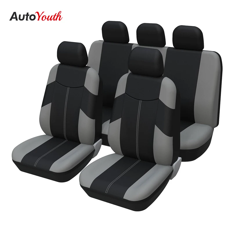 

AUTOYOUTH Seat Covers for Cars Full Set Stylish Car Seat Protectors Multicolor Design Automotive Interior Fits Most Car Seats