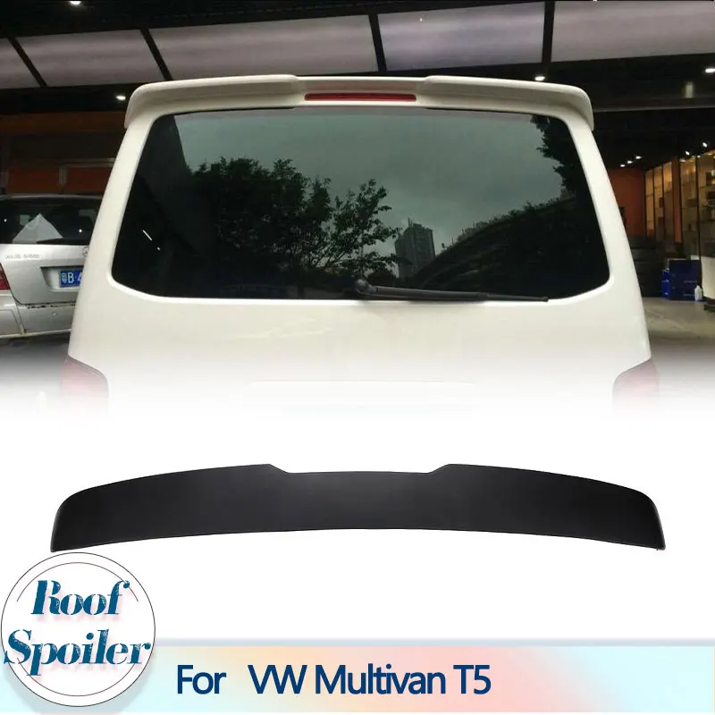 Car Roof Spoiler Boot Lip Wings for Volkswagen VW Multivan T5 2012-2016 FRP Unpainted Matte Black Racing Roof Spoiler Wing