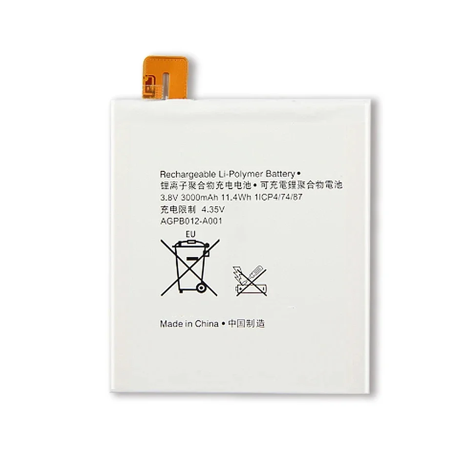 Batería de tableta para Sony Xperia T2 Ultra Dual D5303 D5306 D5322 XM50h XM50t AGPB012-A001 3000mAh