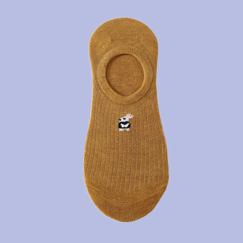 5/10 Pairs Women's Cartoon Cute Short Socks Breathable Shallow Mouth Socks Low Cut Silicone Non-slip Socks Women's Boat Socks