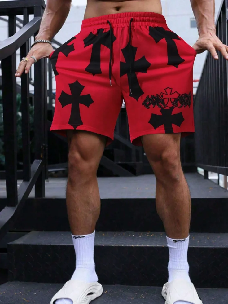 

Летние популярные шорты с 3D принтом, быстросохнущие, впитывающие пот, спортивные шорты для пляжного отдыха, новинка 2025 года, модные уличные мото