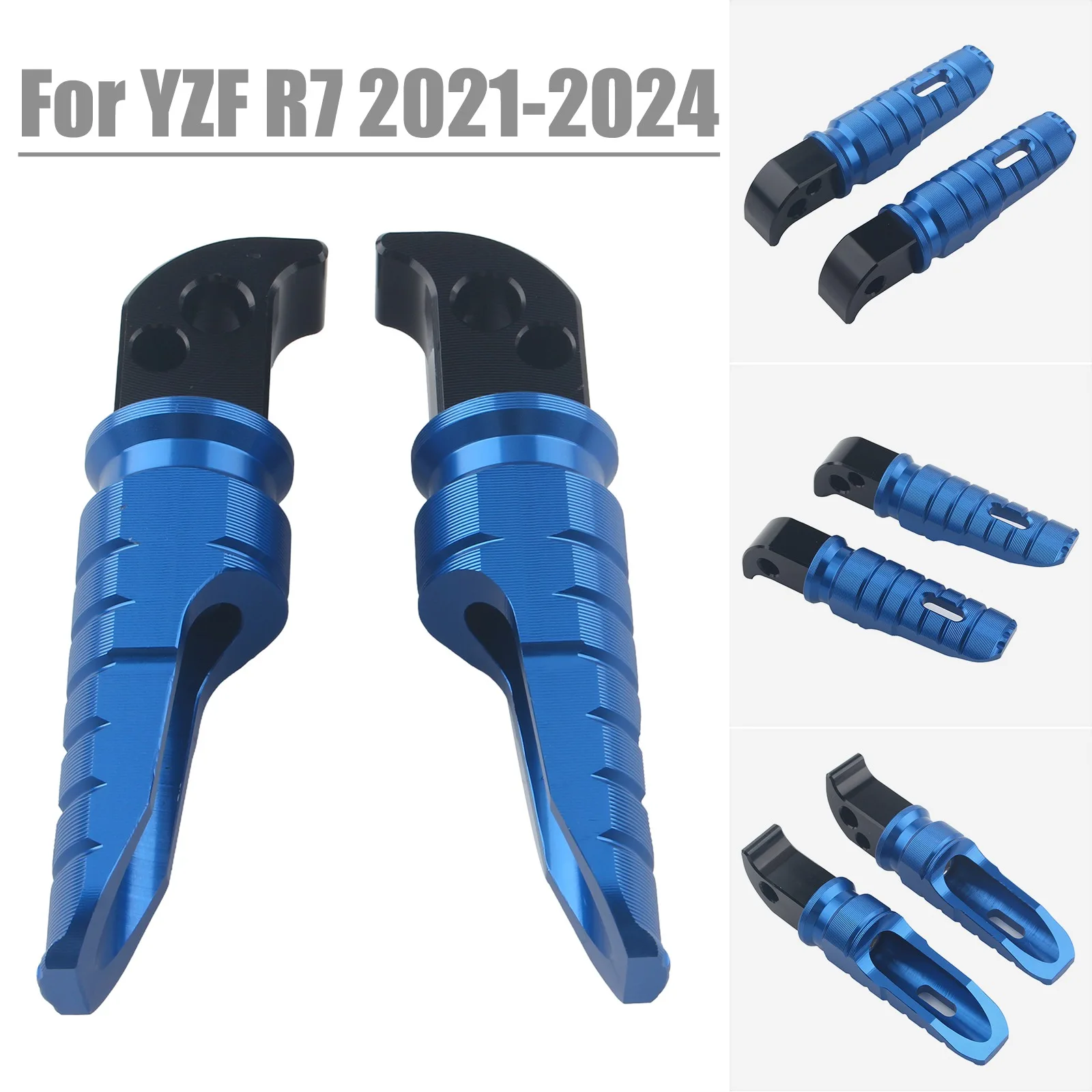 

Rear Footrests Foot Peg for Yamaha YZF R7 MT07 MT09 Tracer 9/GT/GT+ 2021-2024 Blue