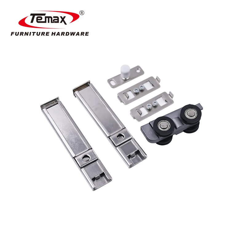 STLF  Fasion M56G Heavy Duty Single Soft Closing Sliding Door Concave Wheels System for Wooden Door Furniture Hardware