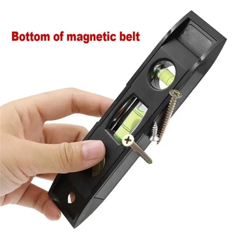 1PCS Portable ABS Shell Level Ruler High Precision Strong Magnetic 3 Bubble Level Meter Household Hardware Tools Laser Level