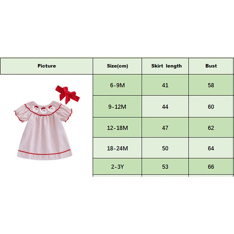 Baby Girl Christmas Outfit Infant Toddler Dot Print Christmas Smocked Dress Vintage Princess Santa Dresses Cute Clothes