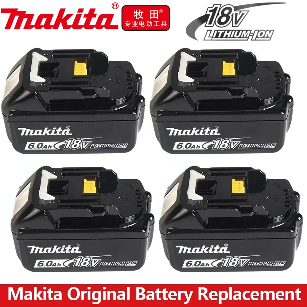 

Original BL1860 18V 6000mAh 6.0 Ah Rechargeable Battery With charger for Makita 18V Battery LXT BL1860B BL1860 BL1850 DHP482