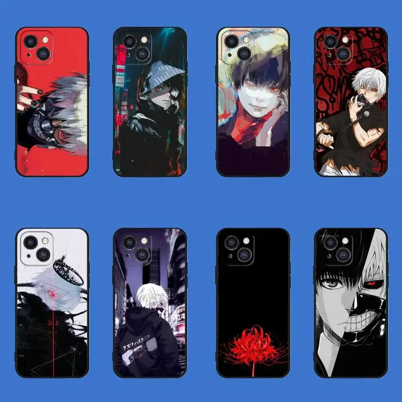 Kaniki Ken Tokyo G-Ghoul Phone Case For iPhone 11 12 Mini 13 14 15 PRO XS MAX X XR 6 7 8 Plus Black Shell