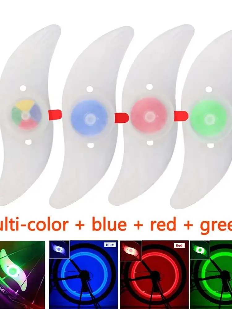 AliExpress NONE Bike Wheel Spoke Light Tire Lights 3 Mode LED Waterproof Bike Safety Warning Easy To Install Bicycle Accessories with Battery