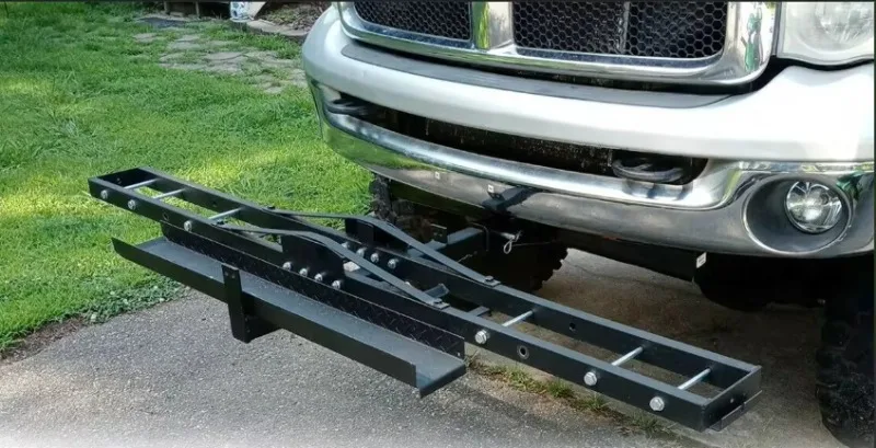 500 lb Steel Motorcycle Scooter SUV Bracket Hanger Ramp with 2 Receiver Trailer Hanger Pin Vehicle Tools