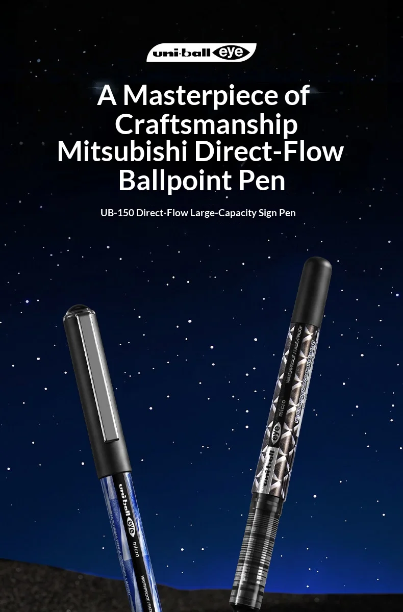 Uni Ball Eye UB-150 Kugelschreiber mit limitiertem Muster am Schaft, 0,5 mm, geschmeidiger, seidiger Schreibfluss, hohe Kapazität, japanisches Schreibwarenprodukt für den täglichen Gebrauch. – Detail 1