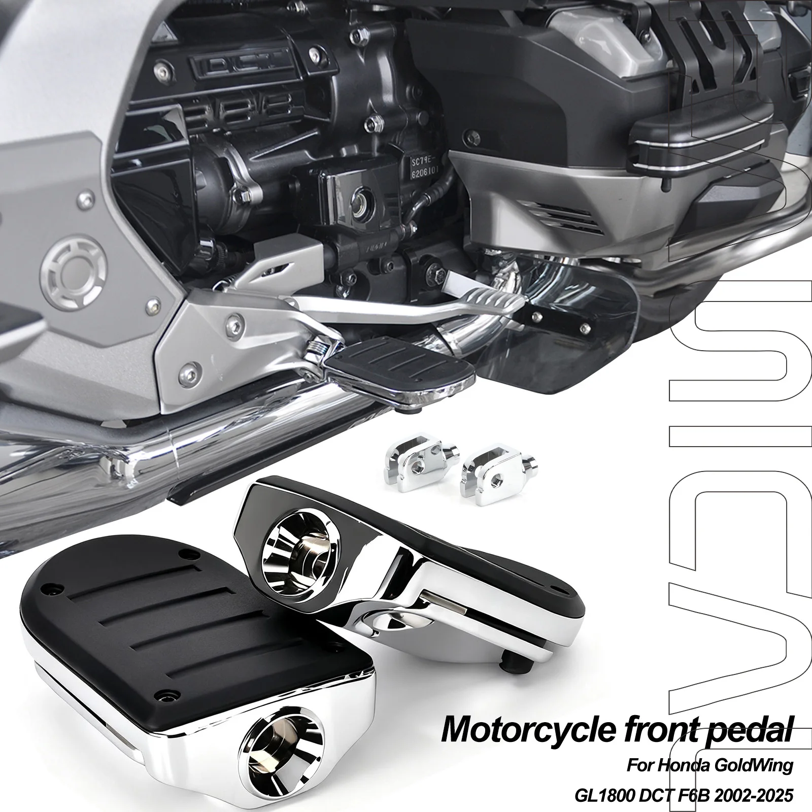 

PANICAL Motorcycle Front Pedals are for Honda GoldWing GL1800 DCT F6B 2002-2025 Flip pedals Folding pedals Pedal Accessories