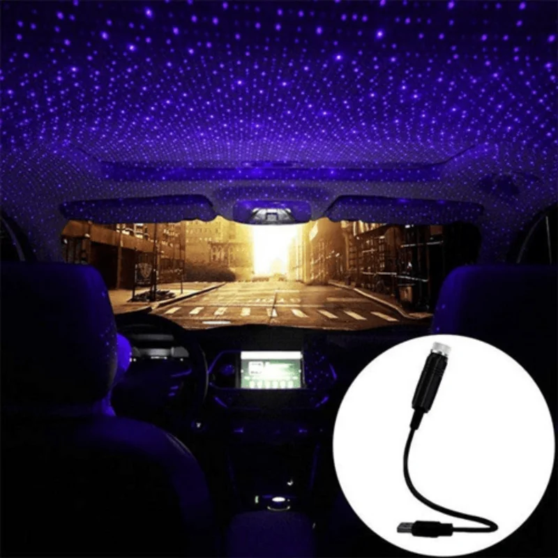 

Mini Led Projection Lamp Star Night Projector Atmosphere Galaxy Lamp USB Decorative Adjustable for Auto Roof Room Ceiling Decor