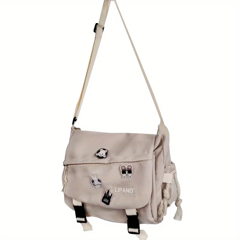 Nylon Messenger Bag Herren Umhängetasche Trendige Herren Messenger Bag, Student Schultasche, einfarbige Umhängetaschen für Herren Handtasche