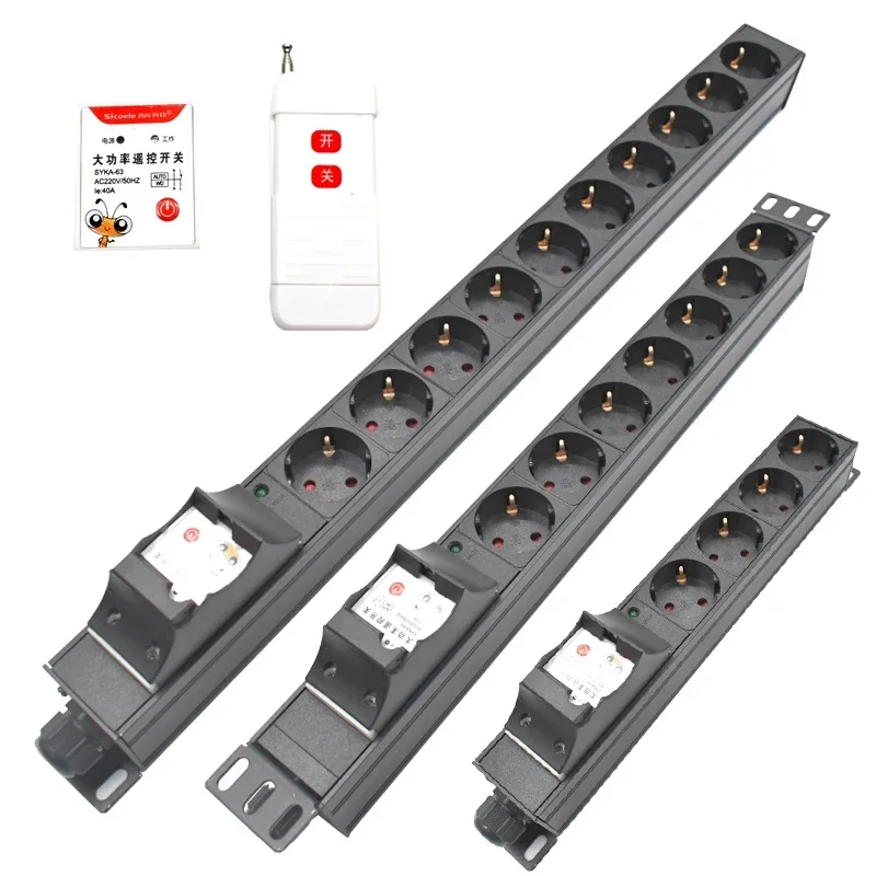 

PDU Power strip 16A/32A 4000W/8000W Wireless remote control switch 220V Source intelligent remote controller EU Socket