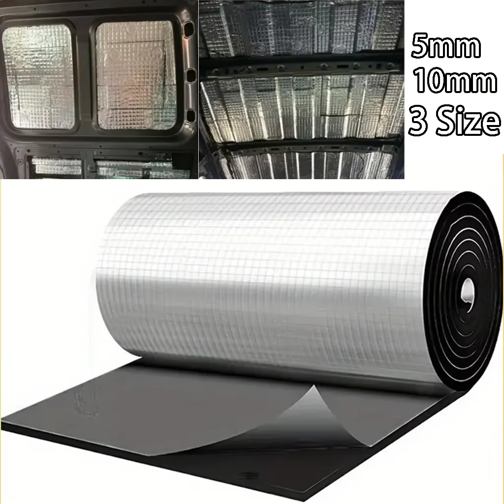 5/10mm Car Sound Deadener Heat Insulation Mat for Auto Van Sound Proofing Deadening Insulation Mat Car Hood Noise Insulator