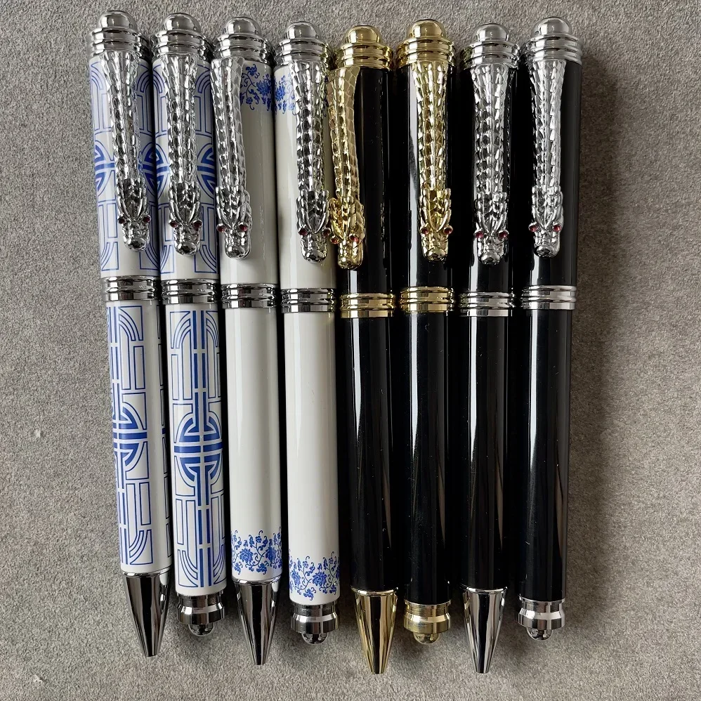 Luxury Blue And White Porcelain Emperor's Dragon Rollerball Pen School stationery