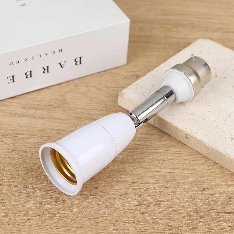 90 Degree Flexible B22 to E27 E26 Lamp Adapter Rotatable Bulb Base Extension Connector