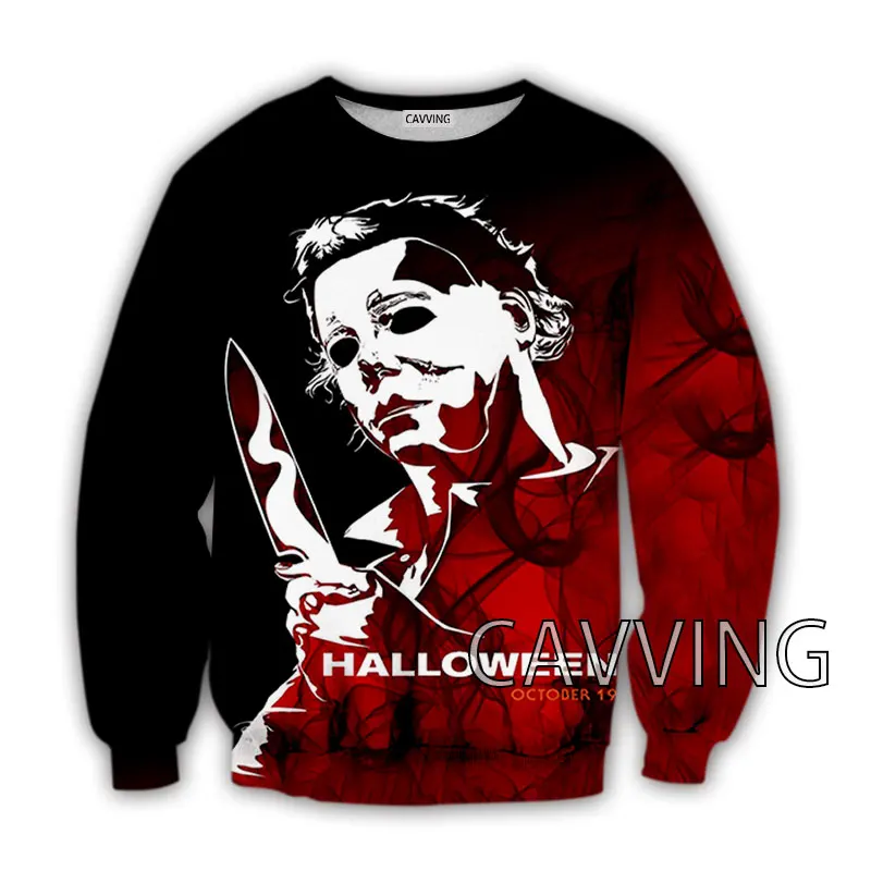 

New Fashion Women/Men's 3D Print Halloween Movie Myers Crewneck Sweatshirts Harajuku Styles Tops Long Sleeve Sweatshirts C02