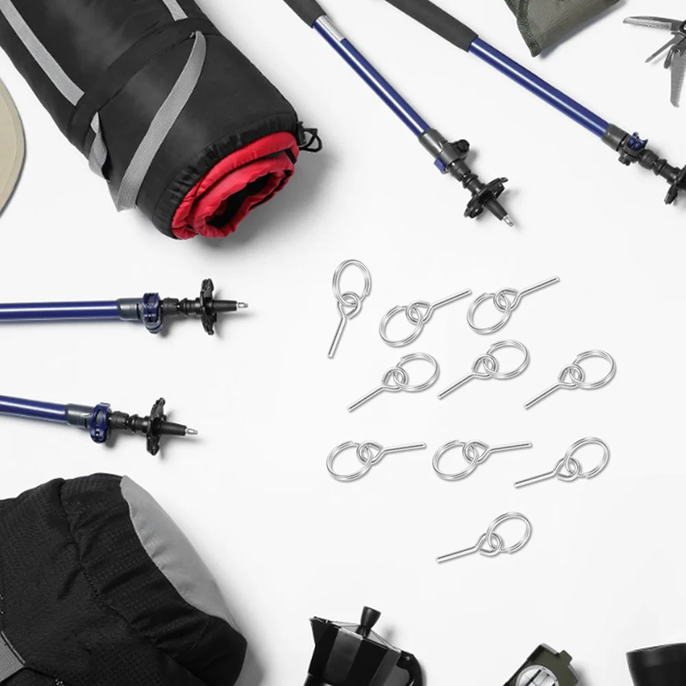15 قطعة موصلات خيمة مجلفنة تصميم قضيب دبوس واحد عالمي متوافق مع متين ومستقر للتخييم والتنزه في الهواء الطلق #2