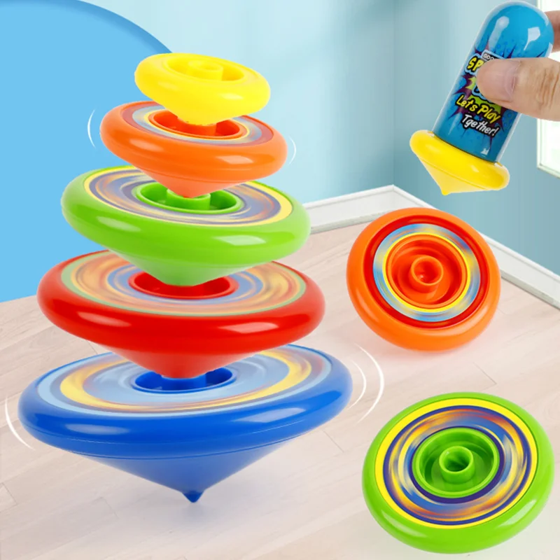 Spinning Top Children's Hand Turning Luminous Stacking Superimposing Top Color Top Toy Random Color Children's Birthday Gift