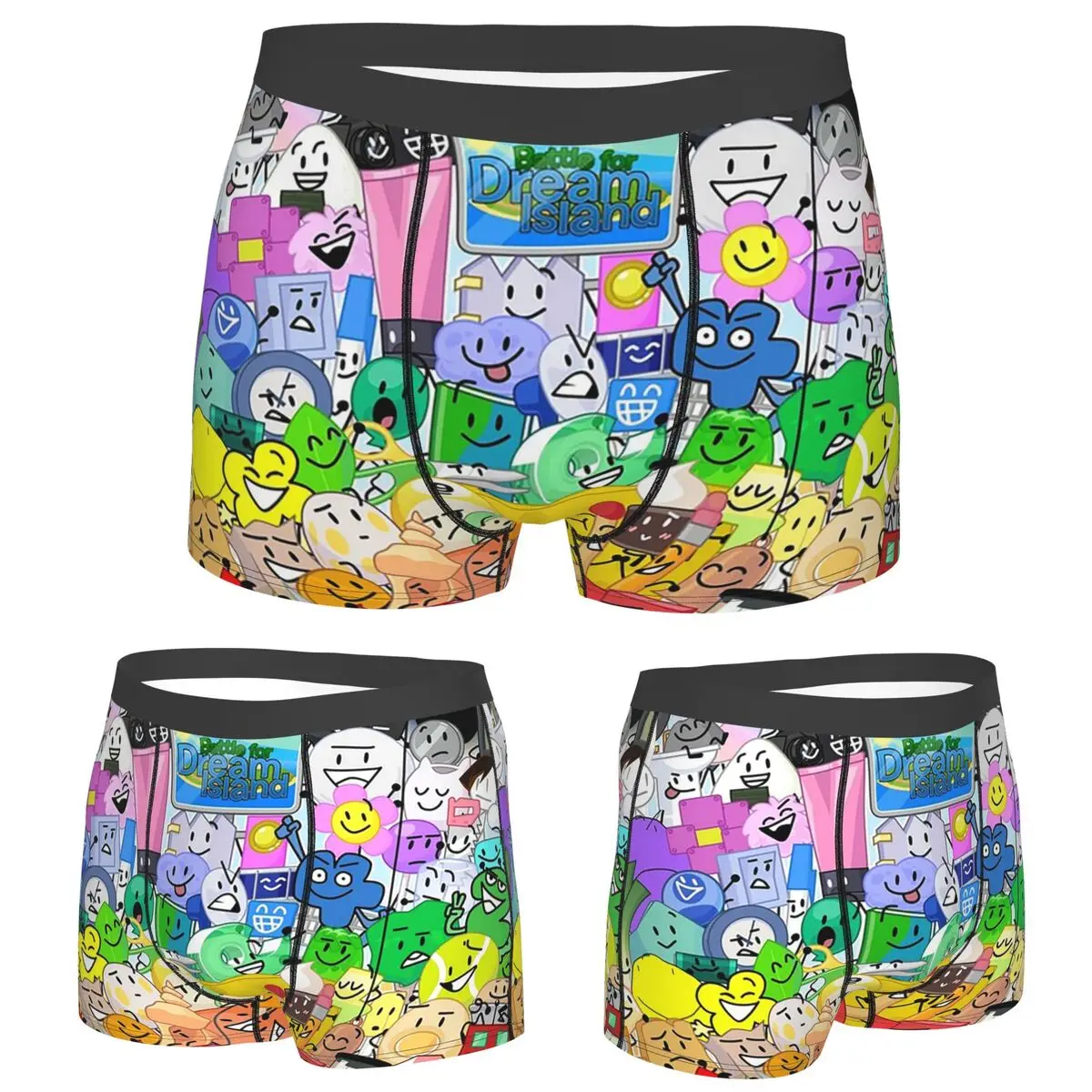 

Boxer Underpants Shorts BFDI Group Picture Panties Men Soft Underwear for Homme Man Boyfriend Gift