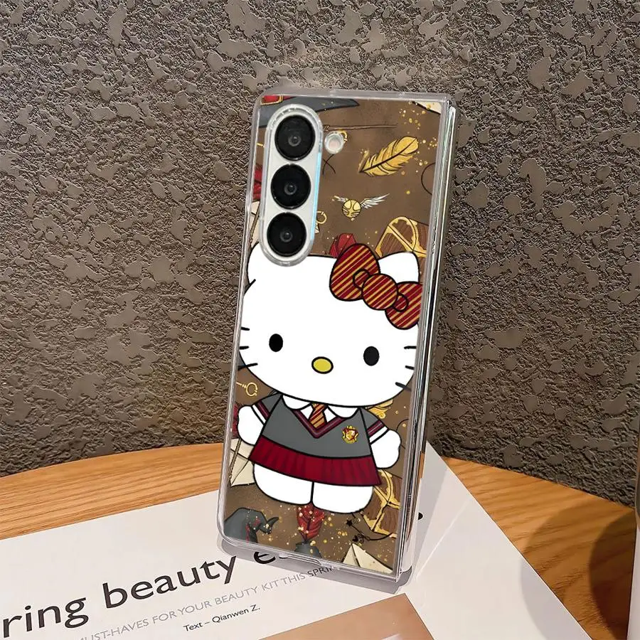 سانريو S جميلة مرحبا كيتي شفافة لينة غطاء الهاتف حقيبة لهاتف سامسونج غالاكسي ZFold7 ZFold6 ZFold4 ZFold5 Z أضعاف 7 6 5 4 3 #5