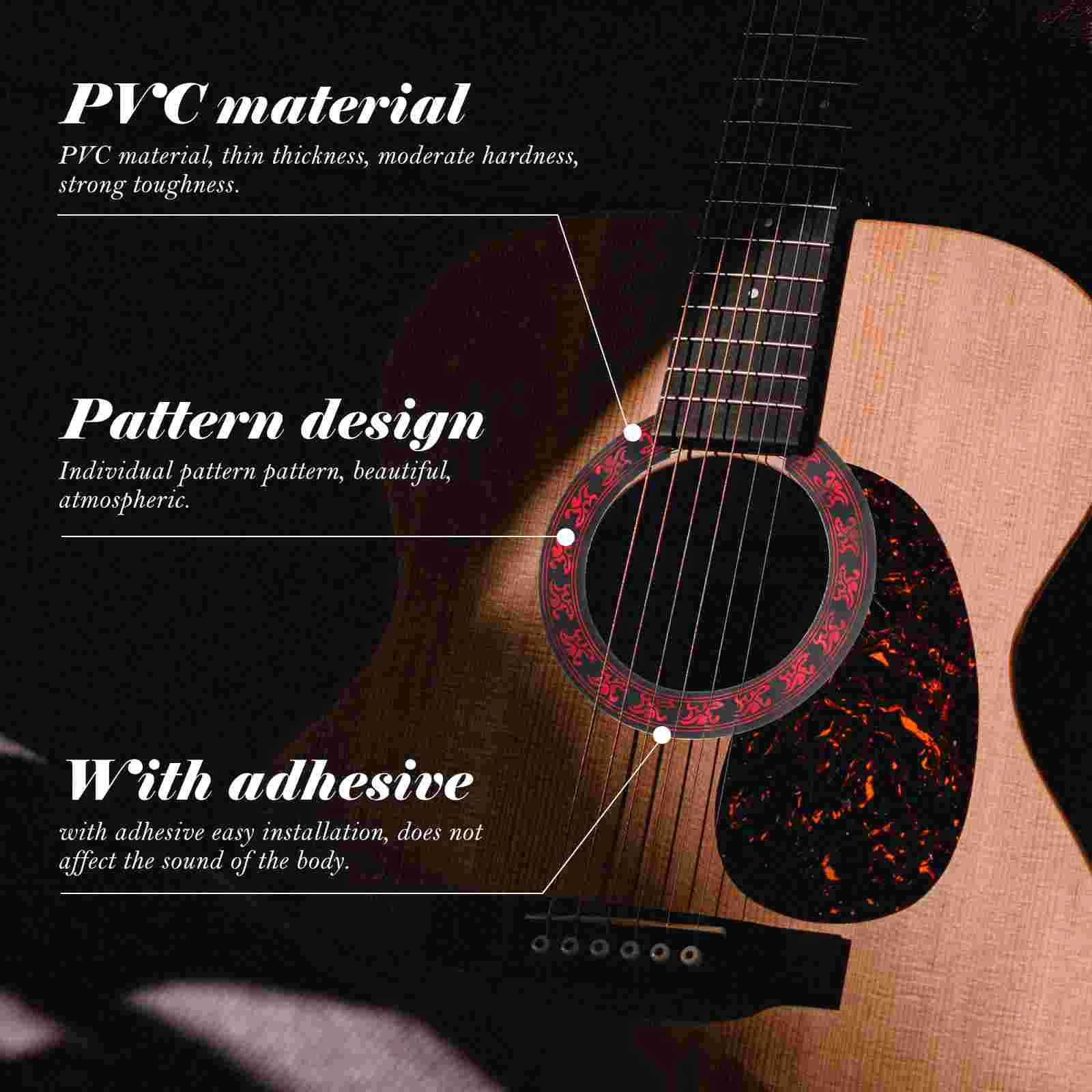 Guitar Decals Inlay Sound Hole Ring Roses Rosette Accessories Pvc Sticker Stickers