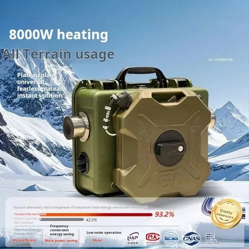 Portable 5000W 12v24v Aluminium Air Conditioner New Integrated Diesel Heater for Truck Home Outdoor Camping for Ice Fishing AC