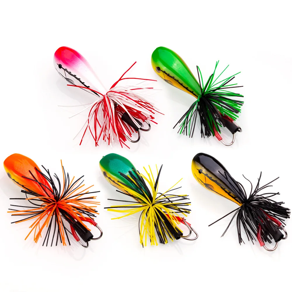 Frog Lure5.5cm 9gTopwater Frog Lure Artificial fishing Jump Frog Bait Fishing Tackle Spinner Wobblers Silicone Pesca soft Lure