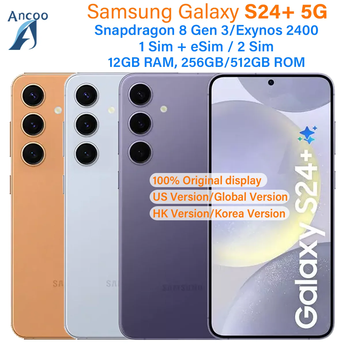 Samsung Galaxy S24+ S24 Plus 5G S926U1 S9260 S926B 256/512G 6.7