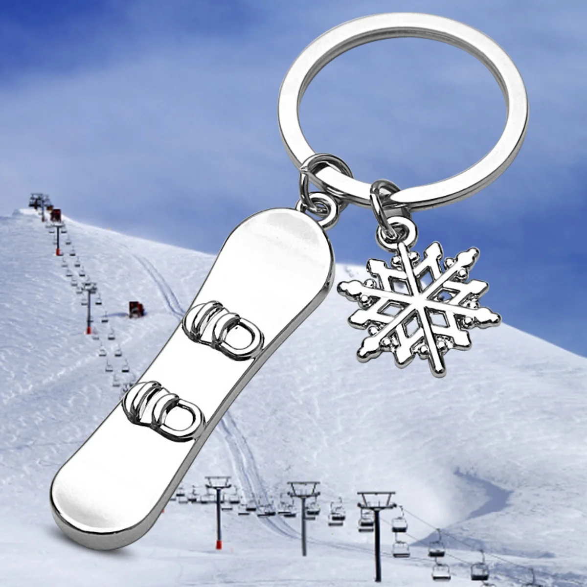 New Ski Keychain Snow Sports Pendant Snowboard Keychain Gift For Snow Sports Enthusiasts Sledding Competition Gifts