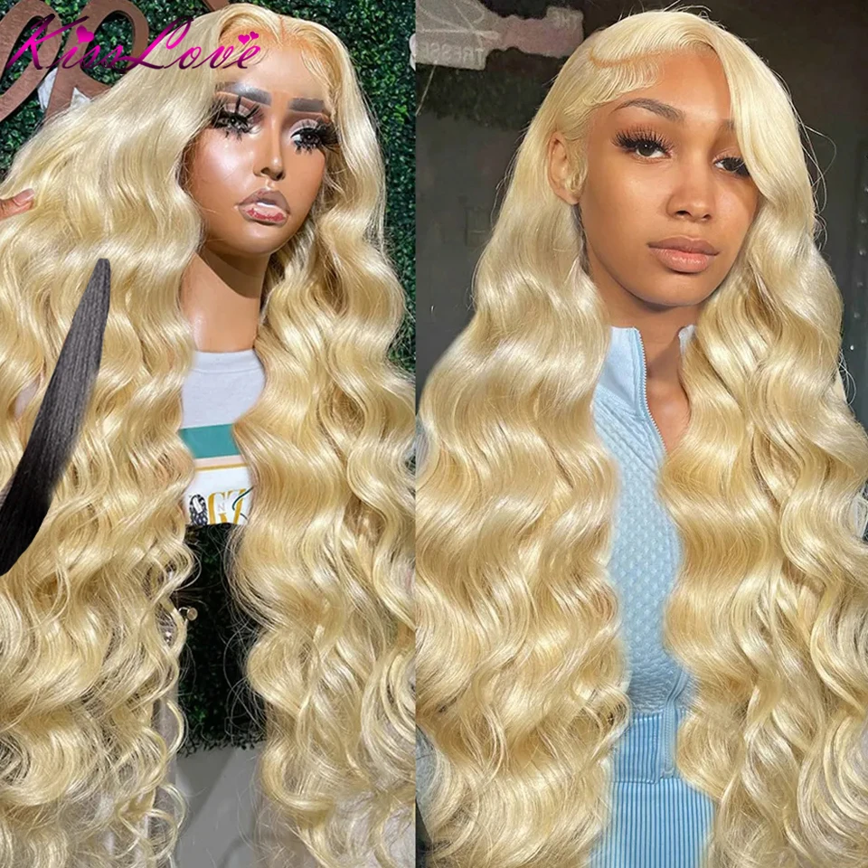 613 Blonde Lace Wigs Body Wave 13x4 Lace Front Human Hair Wigs for Black Women Brazilian Remy PrePlucked with Baby Hair KissLove