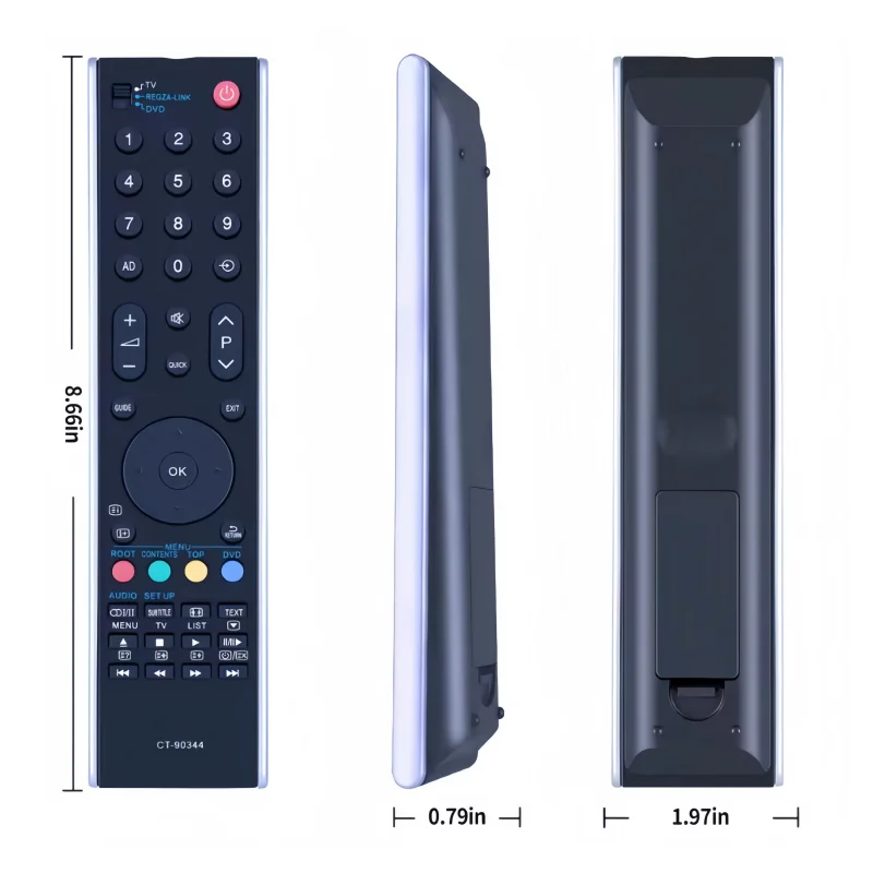 Haoxi CT-90344 Universal Remote Control for Toshiba TV Models 32SL753B 32MV732 40RV733 with Replacement Battery Included