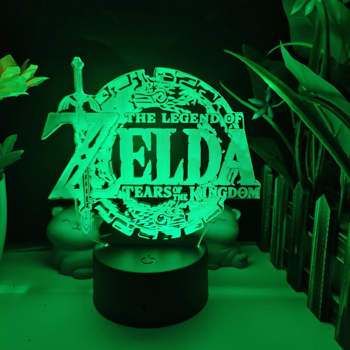 

Zelda Anime Night Light Desk Lamp Link Master Sword Figure Colorful Ornament Light Birthday Gift