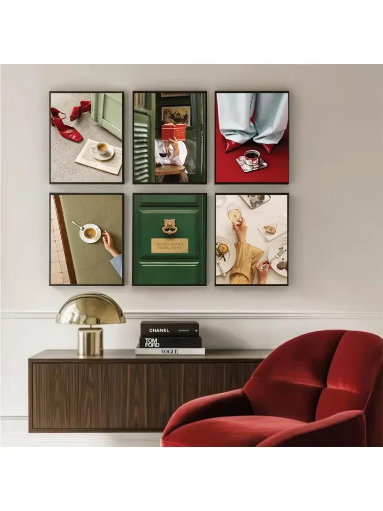 Affiche de café de thé de l'après-midi pour femmes, imprimés de couverture de Magazine, peinture sur toile, images d'art murales pour décor de salon de maison