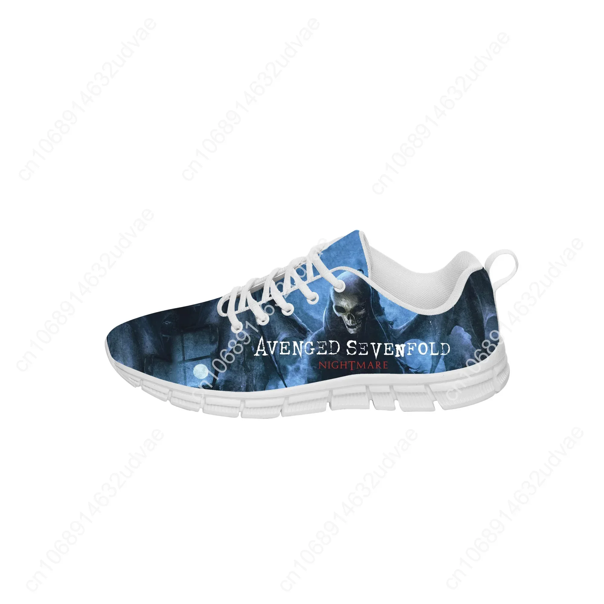 Chaussures de course légères en toile pour hommes et femmes, baskets Avenged Sevenfold A7X, chaussures de gril décontractées pour adolescents, chaussures blanches imprimées en 3D