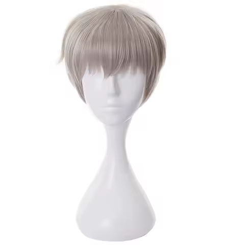 Anime Cosplay Wig Jujutsu Kaisen Cosplay Wig Inumaki Toge Aoki grey short hair for Halloween Party Carnival Wigs
