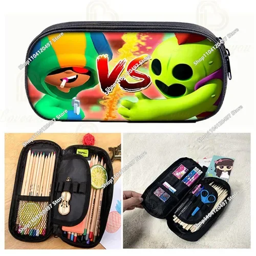 Wilderness Game Cosplay Brawl Stars-rugzakken Waterdichte dagrugzak Lichtgewicht schooltassen Etui