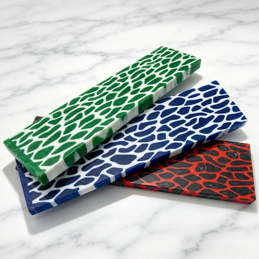 1PC, Giraffe Texture Resin Material for DIY Knife Handle, 130x260x8mm, 120x40x8mm Making Material Knife Tools Board Plate