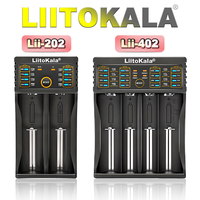 Liitokala Lii-202 402 18650 1.2V 3.7V 3.2V AA/AAA 26650 10440 16340 21700 20700 14500 18490 NiMH Lithium Battery Smart Charger