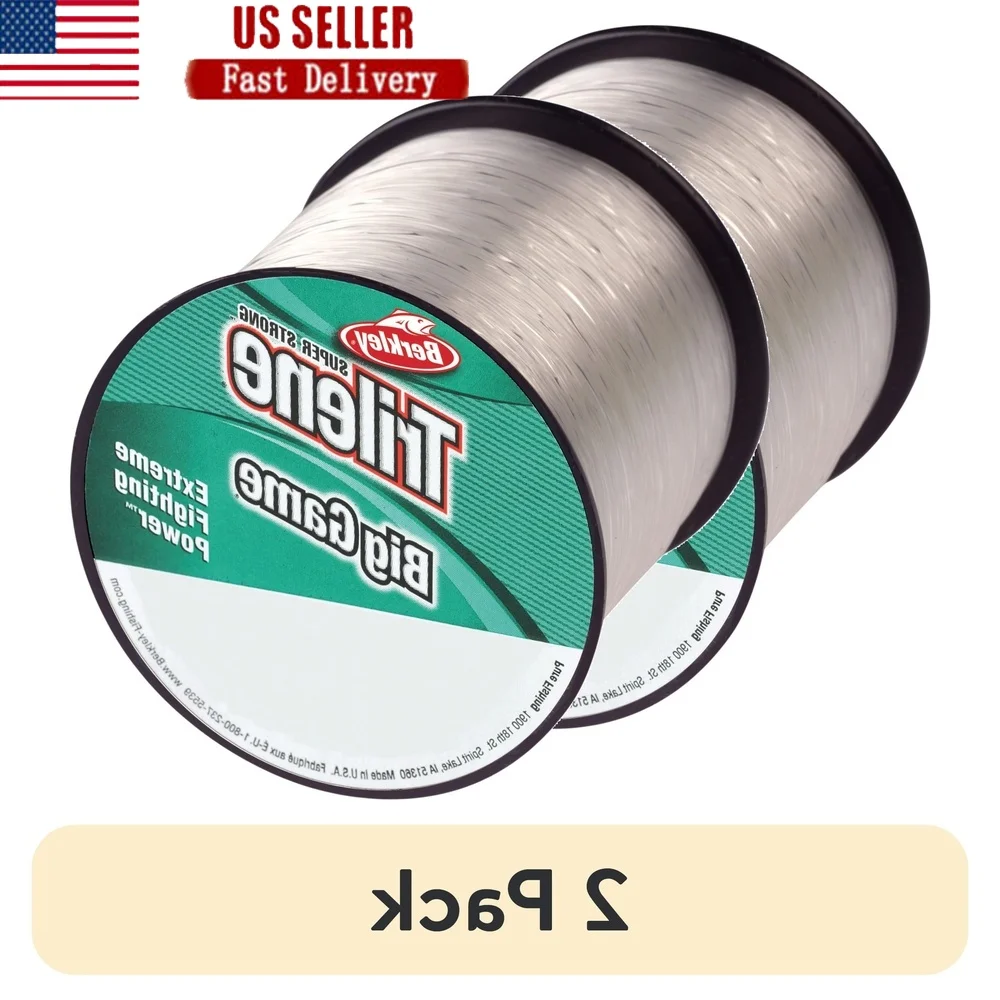 

2 Pack 40lb Monofilament Fishing Line 370yd Big Game Fishing Line High Strength Durable Shock Resistant Fishing Tackle