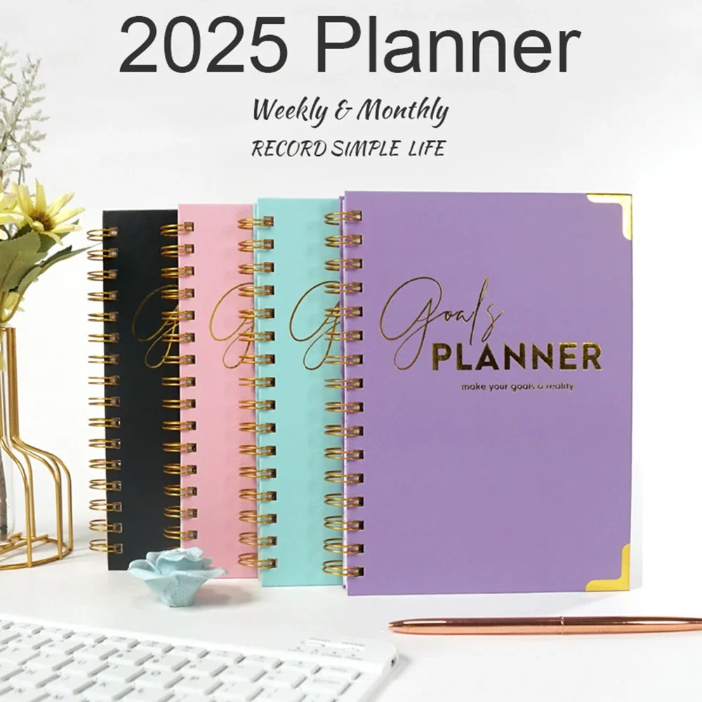 

2025 Weekly Planner Spiral Notebook Notepad Daily Monthly Chedule School Office Stationry 27419977750