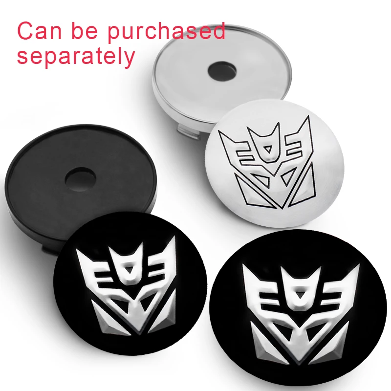 4Pcs 60mm Car Styling Transformers Autobots Emblem Badge Sticker Car Wheel Hub Center Caps Rim Cover Stickers Auto Accessories