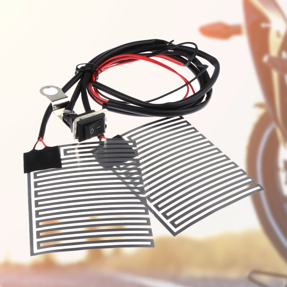 

Motorcycle Heated Grip Pads Handlebar Hand Warmer Adhesive Heated Pads Cold Weather Riding Motorbike Accessories